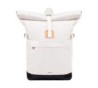 Sandqvist - Zaino 23L - Icon Rolltop Backpack M Birch in Pelle - Bianco