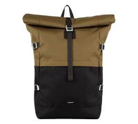 Sandqvist - Zaino da 26 litri - Icon Rolltop Backpack L Multi Olive in Pelle - Marrone