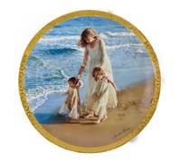 Sandra Kuck Arte Piastra Oceani D'Amore Mamme Enduring Amore Spiaggia COA Nuovo