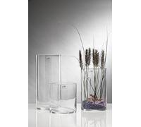 Sandra Rich 360092 Vaso in Vetro, Vetro, Trasparente, 19 x 19 x 20 cm.