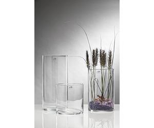 Sandra Rich 360092 Vaso in Vetro, Vetro, Trasparente, 19 x 19 x 20 cm.