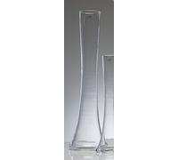 Sandra Rich, Vaso in vetro Big Solifleur concavo, trasparente, tagliato a caldo, 40 cm di altezza, diametro: 11 cm, Vetro, clear, 60 cm