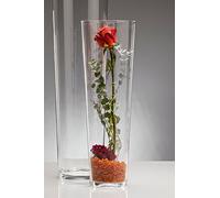 Sandra Rich Vaso in vetro Conical, trasparente, 50 cm, Ø 17 cm, taglio caldo