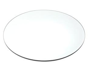 Sandra Rich Vetro placca a Specchio Specchio di Vetro Giradischi Candele Piastra Rotonda e Piatta, Ø 30 cm
