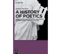 Sandra Richter A History of Poetics (Copertina rigida)