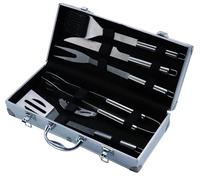 Sandrigarden Set Per Barbecue 6 Pezzi Acciaio Inox In Valigetta
