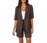 Sandro Ferrone giacca blazer manica corta marrone