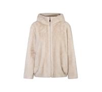 Sandro Ferrone pelliccia ecologica donna con cappuccio beige L