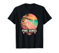 Sands Bahamas Spiaggia Tropicale Tramonto Design Maglietta