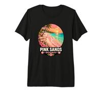 Sands Bahamas Spiaggia Tropicale Tramonto Design Maglietta Premium