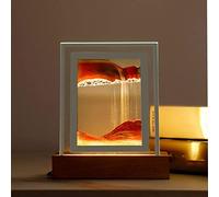 Sandscape, 3D LED Quadro Sabbia Autunno Decorazione Immagini Sabbia per Girare Movimento Immagini Sabbia Figure Deco con luce LED Vetro Sabbia Set Scrivania Deco Sabbia Lampada Relax Alimentazione USB