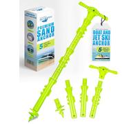 SandShark - Ancoraggio per barche e moto d'acqua, 1,2 m, per barca e PWC, kit di ancoraggio a sabbia per sistema di ancoraggio per barche e kayak, facile da riporre, in plastica ABS ad alta resistenza