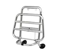 SANDSIS Moto Portapacchi per Vespa per GTV 300 per Sei per Giorni per GTS 300 per Super 2014-2018 Portapacchi Anteriore in Acciaio Inox Nero Portapacchi Moto(Chrome)