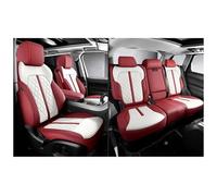 SANDSIS Per Smart Per Fortwo 451 Per Forfour Coprisedili Auto In Pelle Impermeabili Accessori Auto Coprisedile Seduta(5Pcs-Wine Red)