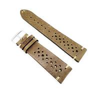 Sandtuhr Fluco Hunter Racing - Cinturino da polso da uomo, in pelle, 18 mm, colore: beige, beige., cinghie