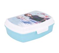 Sandwich box Bambine Disney Frozen plastica, senza BPA, con chiusura di sicurezza, non adatta al microonde e alla lavastoviglie, lavabile e riutilizzabile