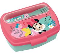 Sandwich Box Bambine Disney Minnie con posate, in plastica senza BPA, lavabile e