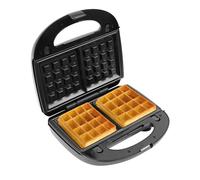 Sandwich maker 3 in 1 (sandwich, waffle e ciambelle), 750 W, griglia a contatto doppio lato con 6 piastre intercambiabili, piastra multifunzione per waffle, rivestimento antiaderente