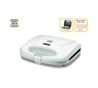 Sandwich - Tostiera Bianca Da 750W Con Piastre antiaderenti e gancio di chiusura