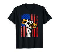 Sandwich USA Flag Protest Fist Humor Men Women Maglietta