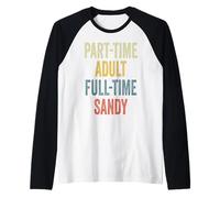 Sandy Personalized Retro Girls Part-Time Sandy Name Maglia con Maniche Raglan