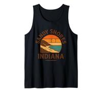 Sandy Shores Indiana Camicia Tramonto Spiaggia Vista Panoramica Canotta