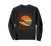 Sandy Shores Indiana Camicia Tramonto Spiaggia Vista Panoramica Felpa