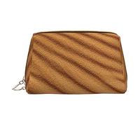 Sandy Terin in Desert Borsa per il trucco con stampa da viaggio, organizer per pennelli cosmetici, custodia in pelle con cerniera, borsa da toilette per donne, bianca, taglia unica, bianco, Taglia