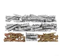 Sandyseptember 100 viti di ancoraggio a spirale autoperforanti, in lega di zinco, per installazione di cartongesso, legno, piastrelle