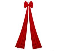 Sandyseptember Fiocco in velluto festivo per albero di Natale e decorazioni natalizie, di grandi dimensioni, 38 x 198 x 198 cm, aggiunge fascino senza tempo alle decorazioni stagionali (rosso)