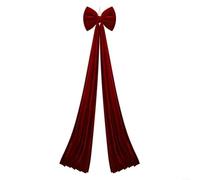 Sandyseptember Fiocco in velluto festivo per albero di Natale e decorazioni natalizie, grandi dimensioni 15 74 x 78 74 pollici, aggiunge fascino senza tempo alla decorazione stagionale (rosso vinaccio