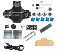 Sandyseptember Kit console di gioco elettronico fai da te con puzzle a blocchi e giochi di serpente, pratica di saldatura e strumento di apprendimento con PCB e componenti elettronici (B)