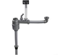 Sandyseptember Kit di scarico per lavello a doppia vasca, con guarnizione anti odore e guarnizioni a prova di perdite, adatto per lavastoviglie a doppia vasca