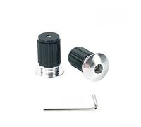 Sandyseptember Manubrio in lega di alluminio con finitura CNC di precisione ed espansione a vite esagonale per un'installazione sicura su manubri da strada e mountain bike (argento)