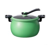 Sandyseptember Pentola per zuppa domestica con tecnologia a micro-pressione, pentola antiaderente per cuocere a fuoco lento efficiente (verde, 8 L)