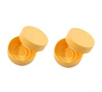 Sandyseptember Portasapone portatile da viaggio con coperchio impermeabile sigillato, contenitore in plastica di lunga durata, confezione da 2, per bagno, dormitorio, uso esterno (giallo)