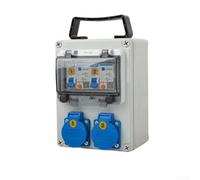 Sandyseptember Scatola di distribuzione industriale impermeabile portatile con RCD e fusibile per cantieri, giardini e officine (A)