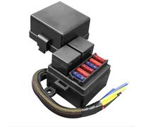 Sandyseptember Scatola relè per fusibili auto pre-cablata con 2 slot relè 80A e 6 portafusibili per auto, navi, camion e veicoli tradizionali