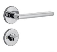 Sandyseptember Serratura nascosta in lega di zinco con maniglia moderna invisibile progettata per camere da letto e porte interne in legno, fornendo privacy e lunga durata (N)