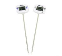 Sandyseptember Set di due termometri da cucina con sonda da 15 cm per un monitoraggio preciso della temperatura degli alimenti e della carne, progettato per la cucina domestica e l'uso all'aperto
