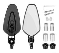 Sandyseptember Specchietto retrovisore in alluminio retrò compatibile con scooter elettrici e manubri di moto, con ampia gamma visiva e antiriflesso (A)