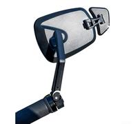 Sandyseptember Specchietto retrovisore regolabile a 360° per manubrio della bicicletta con grandangolo HD, compatibile con mountain bike e bici da strada con diametro interno da 15 a 22 mm, nero