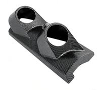 Sandyseptember Staffa di montaggio per pannello strumenti a doppio foro da 52 mm, per auto con guida a destra, copertura in ABS effetto fibra di carbonio per calibri automobilistici