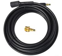 Sandyseptember Tubo flessibile per idropulitrice ad alta pressione in PVC con adattatore a connessione rapida, lunghezza da 6 m a 15 m, compatibile con idropulitrici KARCHER serie K (6 m)
