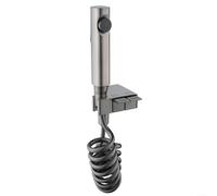 Sandyseptember Ugello spruzzatore per WC in metallo, bidet a pressione regolabile con pressione dell'acqua regolabile per una pulizia efficiente del bagno (grigio)