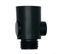Sandyseptember Valvola di intercettazione per soffione doccia con attacco a 4 punti e diametro 2 cm, colore: nero