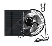 Sandyseptember Ventilatore portatile a pannello solare da 10 W che offre rotazione a 360 gradi e doppio uso come power bank per ventilazione esterna e ricarica mobile