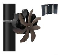 Sandyseptember Ventola magnetica alimentata a calore per camino, ossido di alluminio trattato per resistenza alla ruggine e distribuzione efficace del calore (colore bronzo)