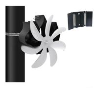 Sandyseptember Ventola magnetica alimentata a calore per camino, ossido di alluminio trattato per resistenza alla ruggine e distribuzione efficace del calore (argento)