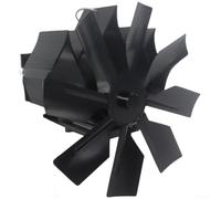 Sandyseptember Ventola per stufa a legna alimentata a calore da parete con morsetto, circola l'aria calda in modo efficiente con funzionamento silenzioso (nero)